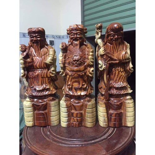 Bộ tam đa gỗ cẩm cao 30cm